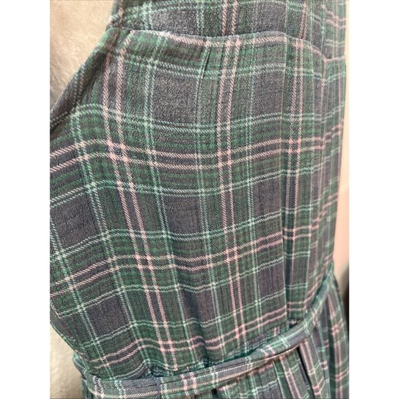 Torrid Maxi Lindsay Tiered Plaid Pockets sleeveless Blue Dresss Size 0 lined - Picture 9 of 16